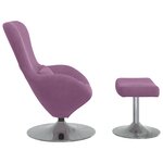 Fauteuil œuf vidaXL avec repose-pieds en velours pourpre