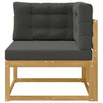 vidaXL Canapé d'angle extérieur Polyester Blanc