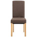 vidaXL Chaises à manger lot de 2 marron tissu