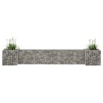 vidaXL Jardinière à gabion en H Fil d'acier 260x40x40 cm