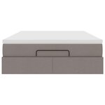 VidaXL Cadre de lit ottoman avec matelas taupe 140x190 cm tissu