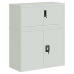 vidaXL Classeur gris clair 90x40x110 cm acier