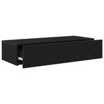 vidaXL Étagère murale avec tiroirs noir 80x33x17 cm bois d'ingénierie
