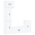 vidaXL Ensemble de meubles TV 5 Pièces Blanc Bois d'ingénierie