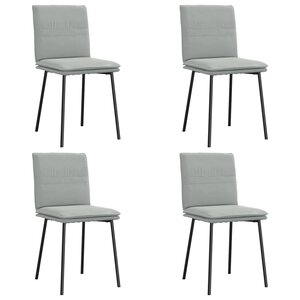 vidaXL Chaises à manger lot de 4 Gris clair Velours
