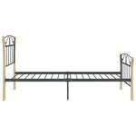vidaXL Cadre de lit sans matelas noir métal 100x200 cm