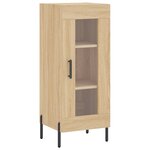 vidaXL Buffet haut Chêne sonoma 34 5x34x180 cm Bois d'ingénierie