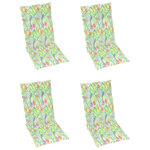 vidaXL Chaises inclinables de jardin lot de 4 et coussins Bois acacia