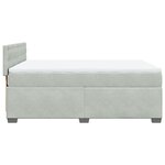 vidaXL Sommier à lattes de lit et matelas Gris clair 140x200cm Velours