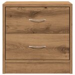vidaXL Tables de chevet 2 Pièces chêne artisanal bois d'ingénierie