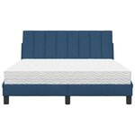 vidaXL Lit avec matelas bleu 140x190 cm tissu