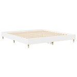 vidaXL Cadre de lit sans matelas blanc 200x200 cm bois d'ingénierie