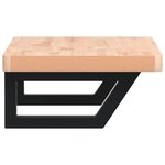 vidaXL Étagère de vasque murale acier et bois massif de hêtre