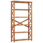 vidaXL Bibliothèque 100x30x180cm Bois massif d'acacia et finition miel