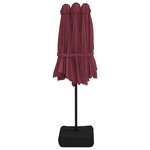 vidaXL Parasol de jardin à double tête rouge bordeaux 449x245 cm