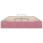 VidaXL Cadre de lit ottoman sans matelas rose 140x200 cm velours