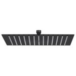 vidaXL Pomme de douche pluie Acier inoxydable 40x40 cm Carrée Noir