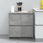 vidaXL Buffet Gris béton 70x41x75 cm Bois d'ingénierie