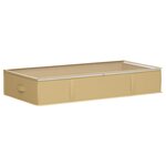 vidaXL Boîte de rangement avec fenêtre transparente Crème