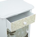 Vidaxl table de chevet blanc et gris 40x30x62 cm mdf