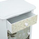 vidaXL Table de chevet Blanc et gris 40x30x62 cm MDF