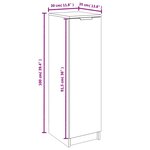 vidaXL Armoire à chaussures noir 30x35x100 cm bois d'ingénierie
