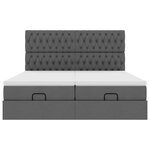 VidaXL Cadre de lit ottoman avec matelas gris foncé 180x200cm tissu
