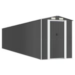 vidaXL Abri de jardin Anthracite 192x1021x223 cm Acier galvanisé