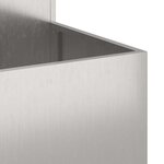 vidaXL Cache-pot de jardin Argent 80 x 80 x 60 cm Acier inoxydable