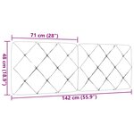 vidaXL Coussin de tête de lit crème 140 cm tissu