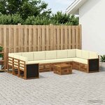 vidaXL Ensemble de canapés d'extérieur 8 Pièces