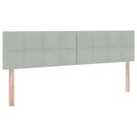 vidaXL Lit de Rangement avec matelas Gris clair 180 x 200 cm Velours