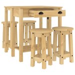 vidaXL Ensemble de bar 5 Pièces Bois de pin massif