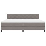 vidaXL Lit boxspring avec matelas Taupe 200 x 200 cm tissu