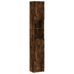 vidaXL Armoire de bain Chêne fumé 32x25 5x190 cm Bois d'ingénierie