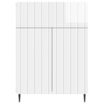 vidaXL Buffet Blanc brillant 66 x 34 5 x 92 cm Bois d'ingénierie