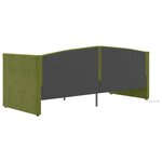 vidaXL Lit avec matelas et éclairage USB Vert clair Velours 90x200 cm