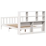 vidaXL Lit bibliothèque sans matelas blanc 120x200 cm bois pin massif