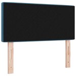 vidaXL Tête de lit avec tête de lit Bleu foncé 90 cm Cuir synthétique