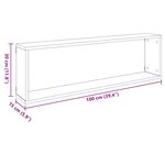 vidaXL Étagères cube murales 4 Pièces noir 100x15x30 cm bois d'ingénierie