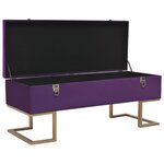 vidaXL Banc avec compartiment de rangement 105 cm Violet Velours