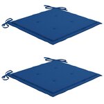 vidaXL Chaises de jardin avec coussins lot de 2 Bois d'acacia massif