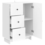 vidaXL Buffet Blanc brillant 66 x 34 5 x 90 cm Bois d'ingénierie