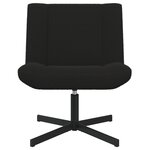 vidaXL Chaise d'accent Noire Tissu  Métal Moyenne Pivotante