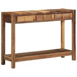 vidaXL Table console avec tiroir avec stockage Marron 107 x 33 x 76 cm