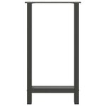 vidaXL Pieds de table de bar Anthracite 2 pièces 50 x (90-91) cm Acier