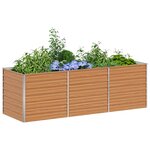 vidaXL Jardinière surélevée Marron Clair 240 x 80 x 77 cm