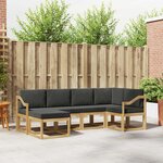 vidaXL Ensemble de canapés d'extérieur 6 Pièces Blanc et anthracite