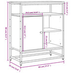 vidaXL Buffet noir 69x35x80 cm bois d'ingénierie