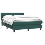 vidaXL Sommier à lattes de lit et matelas vert foncé 140x210cm velours